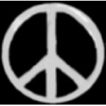 PEACE SIGN PIN SILVER CUTOUT PEACE PIN